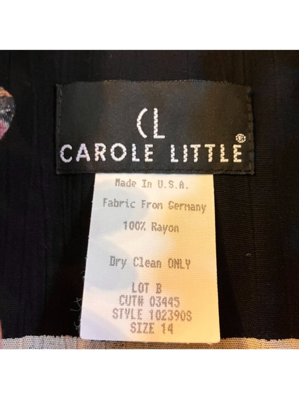 Carole Little Womens Vintage 80s Moulin Rouge Art Jacket Size 14 Black FA EXC - Picture 9 of 12